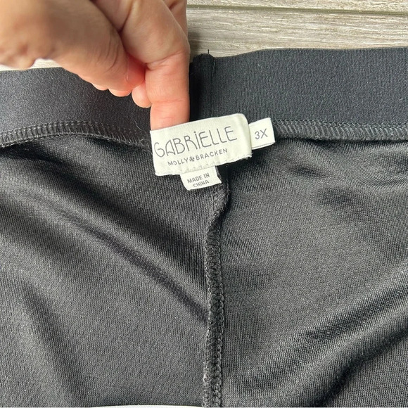 Gabrielle by Molly Bracken Black Shimmer Skinny Pants - Picture 9 of 13